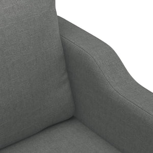 Ensemble de canapés 4 pcs avec coussins Gris foncé Tissu