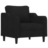 Ensemble de canapés 4 pcs avec coussins Noir Tissu