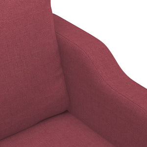 Ensemble de canapés 4 pcs avec coussins Rouge bordeaux Tissu