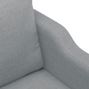 Ensemble de canapés 3 pcs coussins gris clair tissu