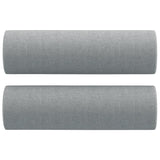 Ensemble de canapés 3 pcs coussins gris clair tissu