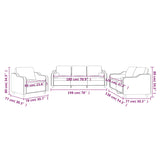 Ensemble de canapés 3 pcs coussins gris clair tissu