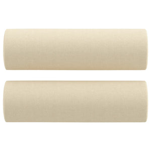 Ensemble de canapés 3 pcs avec coussins crème tissu
