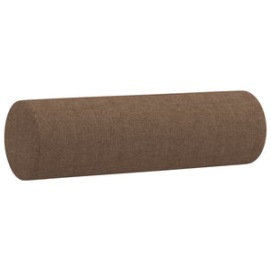 Ensemble de canapés 3 pcs avec coussins marron tissu