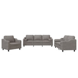 Ensemble de canapés 3 pcs avec coussins taupe tissu
