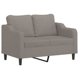 Ensemble de canapés 3 pcs avec coussins taupe tissu