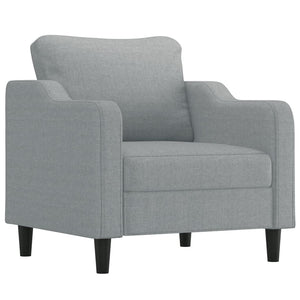 Ensemble de canapés 4 pcs coussins gris clair tissu