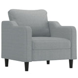 Ensemble de canapés 4 pcs coussins gris clair tissu