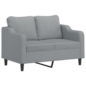 Ensemble de canapés 4 pcs coussins gris clair tissu