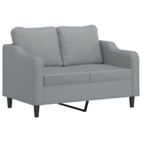 Ensemble de canapés 4 pcs coussins gris clair tissu