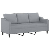 Ensemble de canapés 4 pcs coussins gris clair tissu