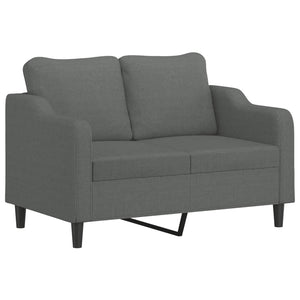 Ensemble de canapés 4 pcs coussins gris foncé tissu