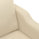 Ensemble de canapés 4 pcs avec coussins crème tissu
