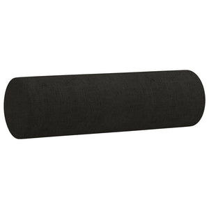 Ensemble de canapés 4 pcs avec coussins noir tissu