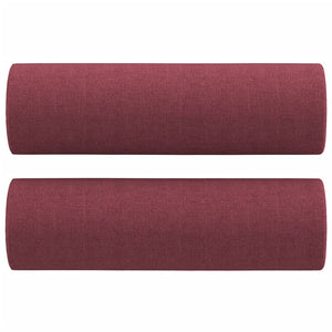 Ensemble de canapés 4 pcs avec coussins rouge bordeaux tissu