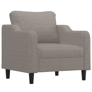 Ensemble de canapés 4 pcs avec coussins taupe tissu