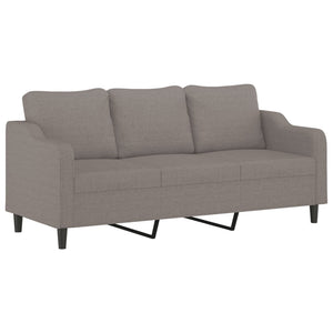 Ensemble de canapés 4 pcs avec coussins taupe tissu