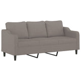 Ensemble de canapés 4 pcs avec coussins taupe tissu