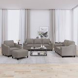 Ensemble de canapés 4 pcs avec coussins taupe tissu