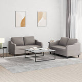 Ensemble de canapés 2 pcs avec coussins Taupe Tissu