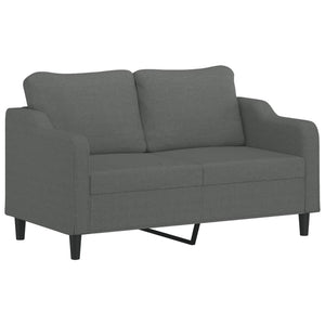 Ensemble de canapés 3 pcs avec coussins Gris foncé Tissu