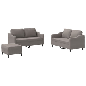 Ensemble de canapés 3 pcs avec coussins Taupe Tissu
