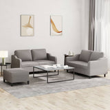 Ensemble de canapés 3 pcs avec coussins Taupe Tissu