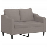 Ensemble de canapés 2 pcs avec coussins taupe tissu
