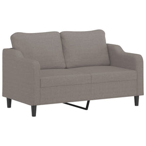 Ensemble de canapés 2 pcs avec coussins taupe tissu