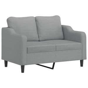 Ensemble de canapés 3 pcs coussins gris clair tissu