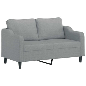 Ensemble de canapés 3 pcs coussins gris clair tissu