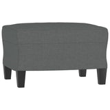 Ensemble de canapés 3 pcs coussins gris foncé tissu