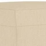 Ensemble de canapés 3 pcs avec coussins crème tissu
