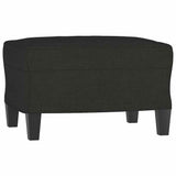 Ensemble de canapés 3 pcs avec coussins noir tissu