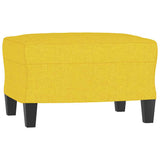 Ensemble de canapés 3 pcs avec coussins jaune clair tissu