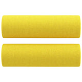 Ensemble de canapés 3 pcs avec coussins jaune clair tissu