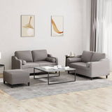Ensemble de canapés 3 pcs avec coussins taupe tissu