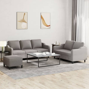 Ensemble de canapés 3 pcs avec coussins Taupe Tissu