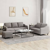 Ensemble de canapés 3 pcs avec coussins Taupe Tissu