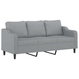 Ensemble de canapés 2 pcs coussins gris clair tissu
