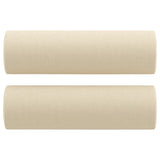 Ensemble de canapés 2 pcs avec coussins crème tissu