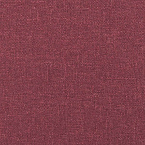 Ensemble de canapés 2 pcs avec coussins rouge bordeaux tissu