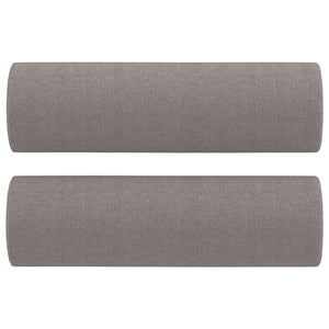 Ensemble de canapés 2 pcs avec coussins taupe tissu