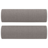 Ensemble de canapés 2 pcs avec coussins taupe tissu