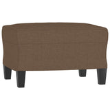 Ensemble de canapés 3 pcs avec coussins marron tissu