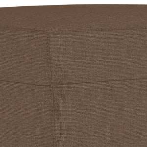 Ensemble de canapés 3 pcs avec coussins marron tissu