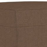 Ensemble de canapés 3 pcs avec coussins marron tissu