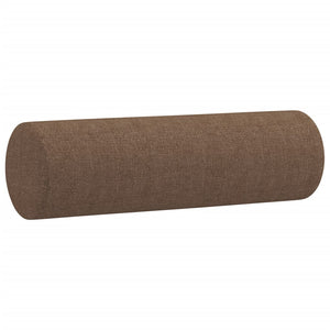 Ensemble de canapés 3 pcs avec coussins marron tissu