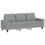 Ensemble de canapés 3 pcs gris clair tissu