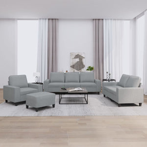 Ensemble de canapés 4 pcs gris clair tissu